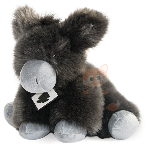  signature peluche âne graphite gris 